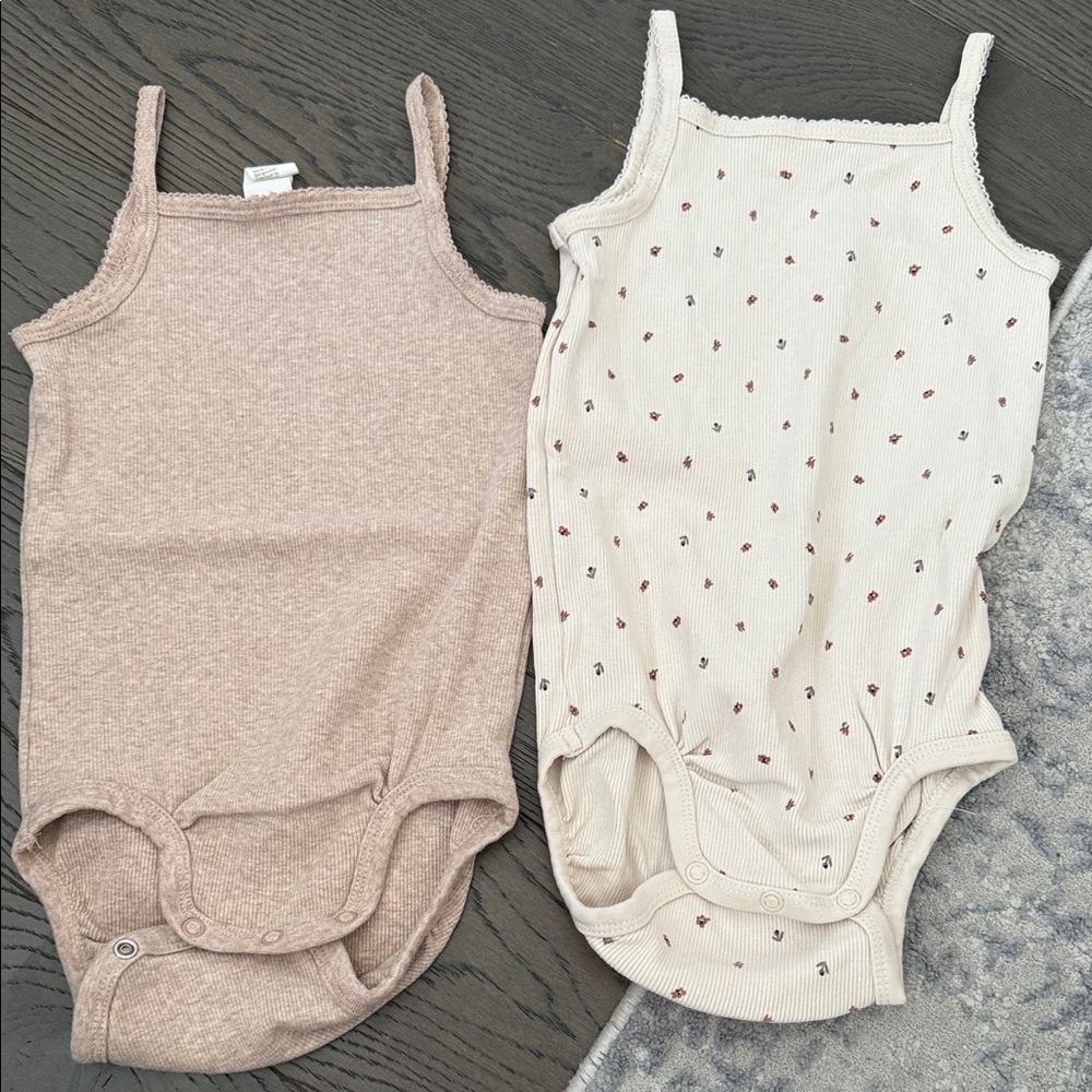 H&M Kids Bodysuits - Tan and Cream